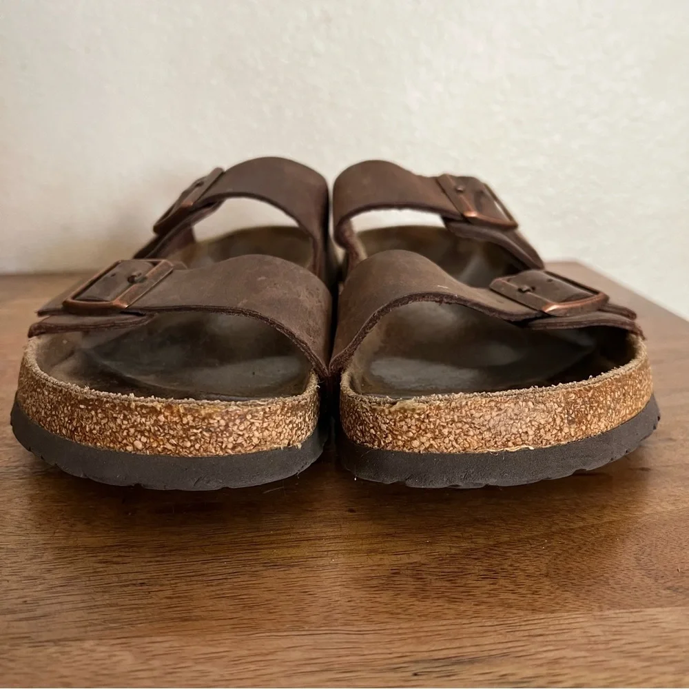 Birkenstock Arizona Brown Leather Sandals Size 13-13.5